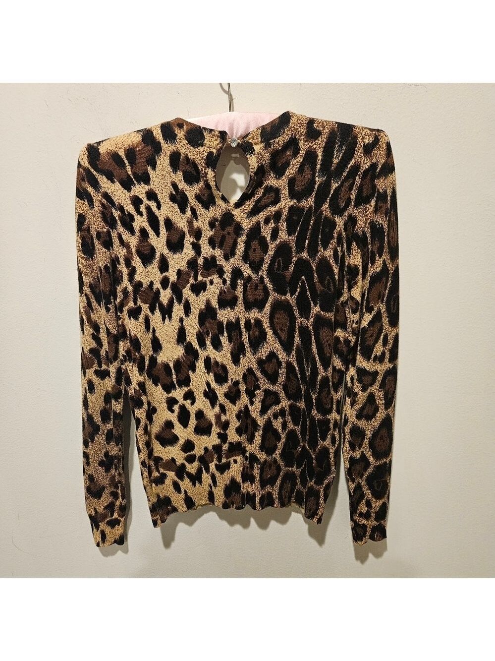 INC Women's Tight-Knit Animal Print Jeweled Neckline Pullover Sweater Size S - Picture 6 of 11